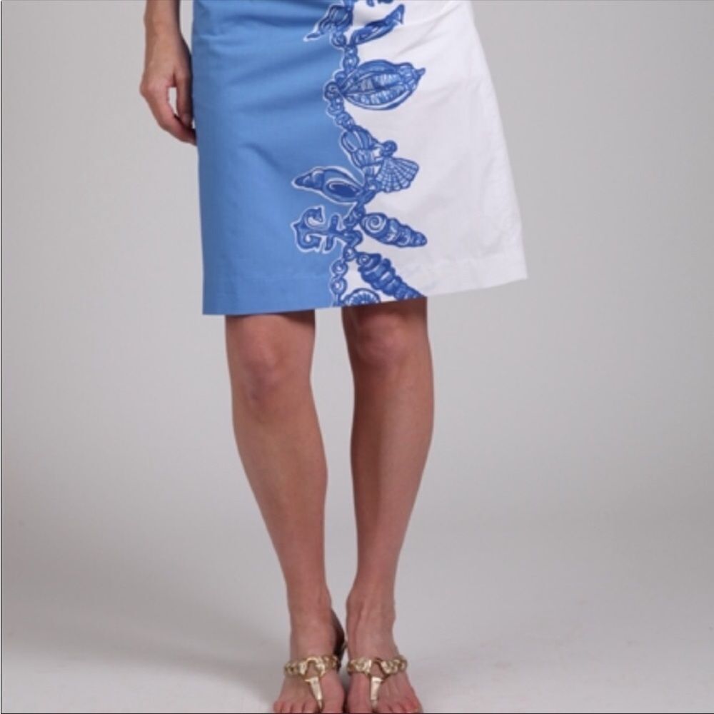 LILLY PULITZER | Rosalyn Skirt Falling in Love Print Blue & White Women’s Size 2